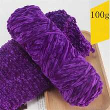 Polyester Chenille Yarn 1-Pack, 100g Each, Chunky Crochet Knitting Yarn In Assorted Colors For Crafts, Hats, Blankets, Scarves - Soft And Thick Wool Yarn For Beginner And Adult Crochet Projects