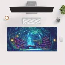 1 Piece, Magical Forest Library Path HD Printed Desk Mat, Multifunctional XXL Mouse Pad, Keyboard Gaming Mat, Office Computer PC Gamer Desk Mat, Rubber, Ideal Gift For Family And Friends, Desktop Mouse Pad - 60 x 30 cm (23,6 x 11,8 inch) - Xem 3