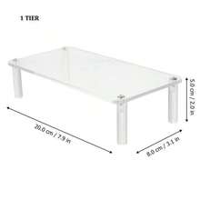 1pc/2pcs/3pcs/4pcs Acrylic Display Stand, Ceramic Storage Stand, Doll Clay Statue Display Stand, Transparent Ladder Stand Shop Display Tool 1 Layer.