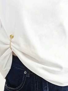 Set de 3 acortadores de manga de camiseta con flor de camelia, fijador de dobladillo ajustable con hebilla