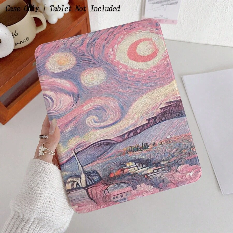 360° 旋转和可折叠平板电脑保护套,兼容 iPad 11/A16/10th/Air4/5/6/Pro 12.9/2024/2025/2020/2021/2022/2023/10.2/10.9/Mini7,适用于 Galaxy Tab A8/A9 Plus/S6 Lite/S7/S9FE PLUS,非常适合工作、旅行和家庭使用 - 彩色 - 查看 1