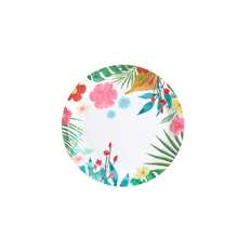 30 件红花一次性餐具套装 - 盘子、餐巾和杯子，适合生日、婚礼、派对、家庭野餐 - 彩色 - 查看 5