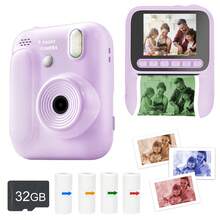 Kids Camera Instant Cameras That Print Photos,3-12 Year Old Girl Birthday 1080P HD Kids Digital Camera For Girls, Gifts Toy Camera For Kids With Print Photo Paper, Ideal Kids Toys Gifts For Boys & Girls 6-14 Age With 4 Rolls Print Paper,For 3 4 5 6 7 8 Year Old Girls Boy