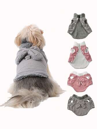 Autumn/Winter Thick Pet Jacket, Soft & Comfortable Dog Coat, Suitable For Medium & Small Dogs