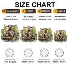 Otter Wooden Puzzle, Asymmetrical Animal Shaped Wooden Jigsaw Puzzle Toy, Unique Party Game Gift, Decorative Art Puzzle, Tabletop Magic Puzzle, Unique Children's Educational Puzzle, Holiday Gift, Adult Wooden Puzzle, Christmas Gift, Back To School Gift, Birthday Gift - Multicolor - View 5
