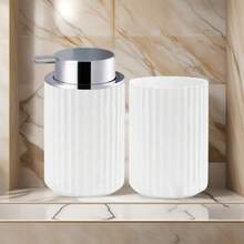 Dispensador de jabón espumoso para el baño, contenedores de almacenamiento de jabón de manos y lavavajillas, decoración de estilo granja, dispensador de jabón espumoso, soporte para cepillo de dientes