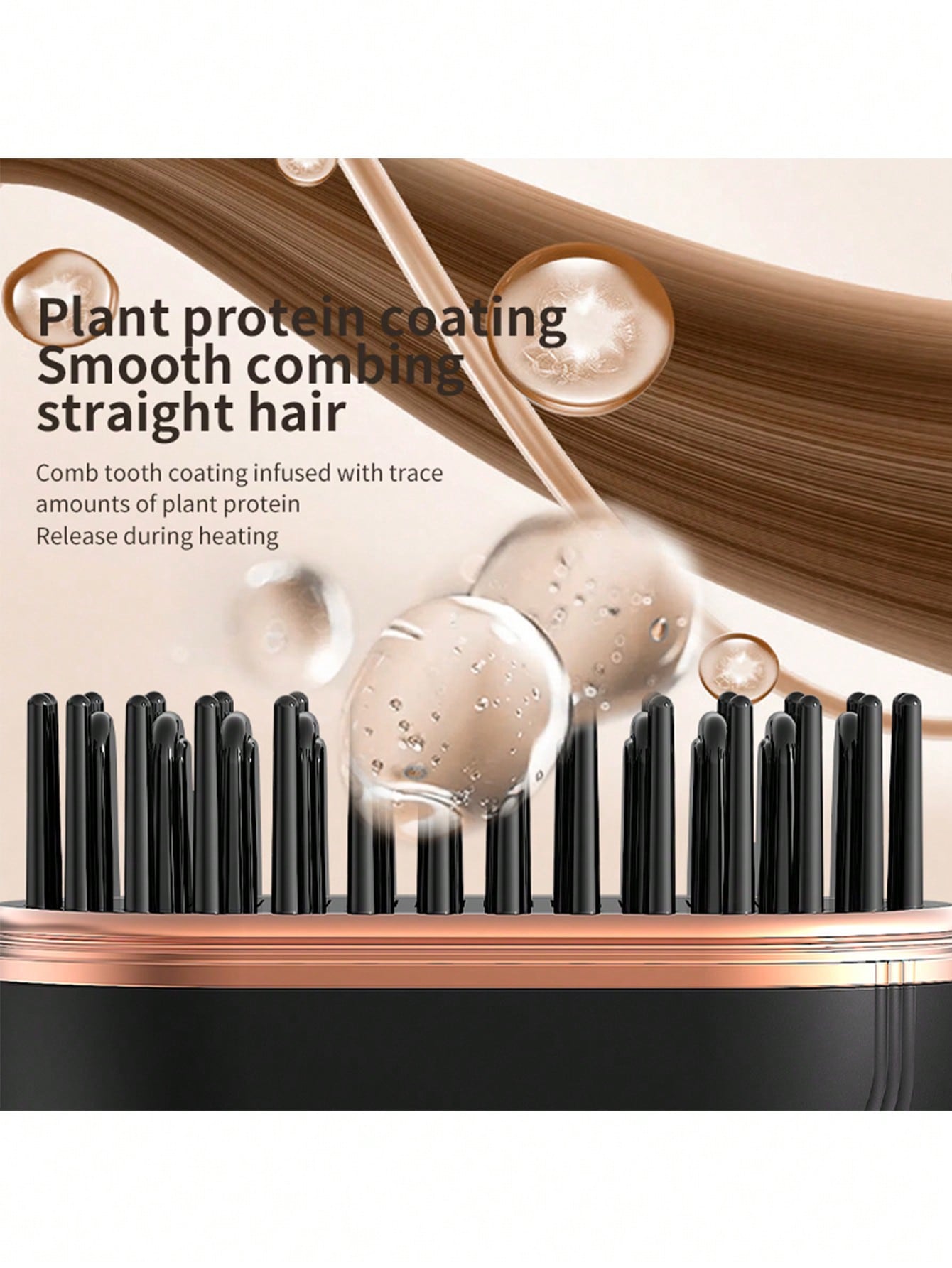 مشط تسريح شعر لا سلكي مع غرة، مشط تسريح صغير وقابل...