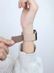 1Pc Men Women Magnetic Watch Band Compatible With Apple Watch Band Compatible With Apple Watch 42mm 38mm 40mm 41mm 44mm 45mm 46mm 49mm Fashion Smart Watch Replacement Watch Strap For Series Ultra2 Ultra SE2 SE 11 10 9 8 7 6 5 4 3 2 1