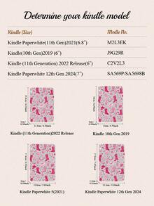 A Charming Pink E-Reader Cover With A Cowboy Theme, Featuring A Classic Design That Is Simple And Easy To Use. Compatible With Kobo Clara Color/BW 2024,Kobo Clara 2E,Kindle10/11 Gen,Kindle Paperwhite 12th Gen 2024, It Is Lightweight And Portable, Making It Ideal For Travel, Bedtime Reading, Or As A Romantic Gift.