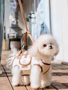 1 pezzo Zaino da trasporto per animali domestici - in poliestere per escursioni all'aperto, con design di cinghie e fibbie confortevoli