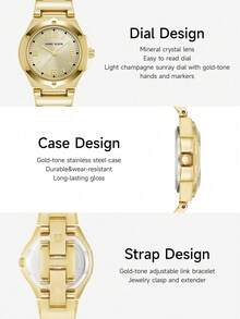 Anne Klein Women's Watches Bracelet Quartz Watch For Women Ladies Watch Quartz Analog Watches - Gold - View 8