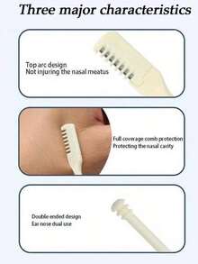 1/2/4/10 قطعة ماكينة حلاقة يدوية لإزالة شعر الأنف للرجال والنساء، مزدوجة الرؤوس مضادة للخدش لتنظيف فتحات الأنف