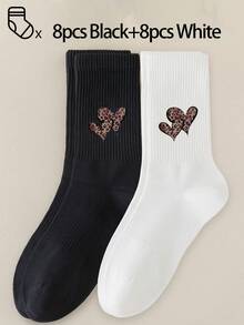 40只/30只/24只装男女通用舒适运动袜，适合运动和训练，女士长袜，适合休闲和商务穿着，抗菌、柔软、黑白配色，防臭、吸湿排汗、轻便透气，适合秋冬季节，另有20只/10只/8只/6只/4只/2只装可选。透气性极佳。 - 彩色 - 查看 53