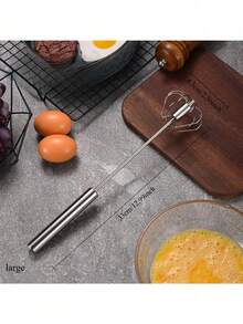 1 قطعة خلاط متعدد الوظائف 4 سرعات يدوي - بدون بطارية مطلوبة، للتشغيل باليد للخبز والطهي، خفاقة بيض نصف آلية منزلية، فرامة حليب من الفولاذ المقاوم للصدأ، خفاقة بيض