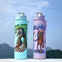 One Piece Sports Outdoor Cute Portable Water Bottle Large Capacity With Scale To Keep Water For Camping Exercise Cup