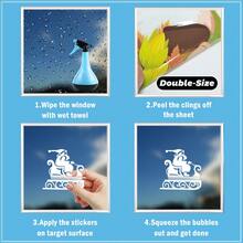 9 coli de autocolante de Crăciun pentru fereastră, autocolante albe pentru fereastră, ren, fulg de zăpadă, Moș Crăciun, brad de Crăciun, om de zăpadă, autocolante de Crăciun pentru decorațiuni de sărbători, decor pentru casă, consumabile pentru petreceri