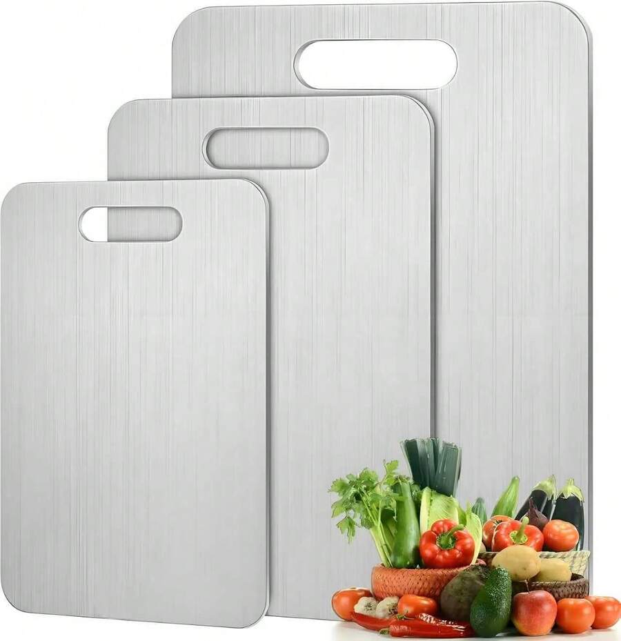 Cutting Board 316 Stainless Steel Antibacterial Mildew Proof 46cm Kitchen Cutting Board - Bạc - Xem 1