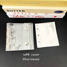 A8/A6/A7/M5 双扣活页夹封面、透明活页夹、DIY 替换套笔记本、收集书籍整理器 - 彩色 - 查看 19