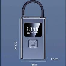 SUITU 便携式轮胎充气泵 - 150psi 无绳便携式气泵，带压力表和 LED 灯，适用于汽车轮胎，充气速度提升 3 倍，也适用于汽车、摩托车、球类和自行车，黑色，内置 7.4V/DC12V 2000mAh 锂电池（有线版本不含电池）。（注意：使用前请充电 3-5 小时 / 点烟器适配器并非适用于所有国家/地区） - 輪胎充氣機 - 查看 9