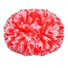 2 件装哑光饰面和手柄啦啦队绒球，团队精神，体育比赛，嘉年华，啦啦队用品 - 彩色 - 查看 5