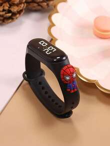 Marvel Spider-Man Cartoon Luminous Watch, Fashionable Teen Gift. Unisex For Boys & Girls. Suitable For Multiple Age Groups, Teen Electronic Quartz Watch.