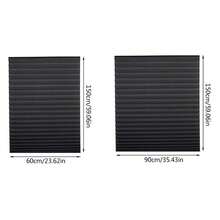 2Pcs Shades Self-Adhesive Half Windows Nonwoven Folding Curtain Bathroom Balcony Living Room Balcony Curtains Pleated Blinds - Black - View 7