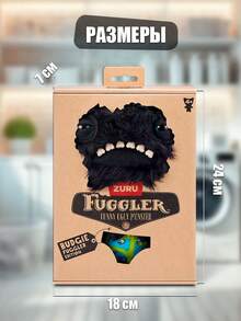 ZURU FUGGLER 9inch Fluffy Plush Monster Toy With Banana Print Underwear - Funny Ugly Doll Gift Collection