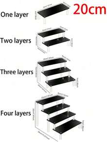 1pc Acrylic Tiered Cosmetic Storage Organizer, Multi-Layer Display Rack For Perfume, Skincare, Makeup, Suitable For Living Room, Bathroom, Bedroom, Home Decor, Also For Beach Holiday, Bathroom, Bedroom, Large Capacity - Multicolor - View 2