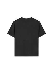 Camiseta casual y sencilla de cuello redondo pack de 1 camiseta corta para niños + sudaderas de niño, ideal para el verano y apta como pieza de disfraz Halloween niño, ropa exterior para niños y ropa para niños de 12 años, playeras de Junior H con estilo Sad Boys y estampados de dibujos animados populares, manga corta y cuello redondo - Negro - Ver 4
