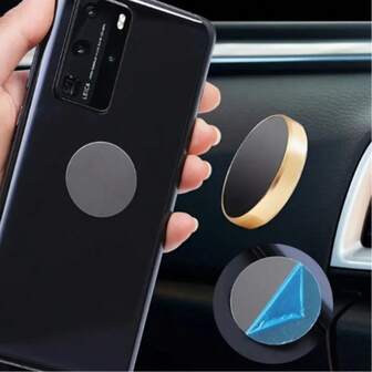 5/10/20pcs Round Bracket Magnetic Sheet Magnet Metal Plate Car Mobile Phone Holder