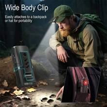 1pc Bright Keychain Flashlight, Mini Rechargeable EDC Emergency Light, Portable Multi-Color Light Source With Clip - Black - View 8