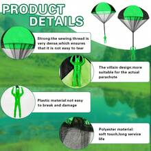 5/10 pezzi Set di giocattoli paracadute da lancio a mano per uso esterno - Colori multipli, giocattoli per bambini, interazione genitore-figlio, adatti per spiaggia, parco e giochi da cortile, attività familiari, regali di Pasqua, omaggi per feste e premi scolastici