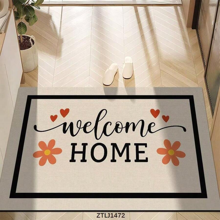 1PC Rectangular Cartoon Pattern Carpet, Suitable For Outdoor, Entrance, Living Room, Bedroom, Laundry Room, Bathroom, Game Room, Washable All-Season Decorative Mat, Home Decoration