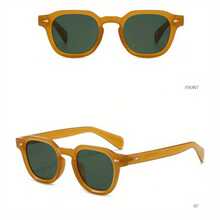 1 Pc/Set New Premium-Feel Fashion Men's Sunglasses, Available In Multiple Colors. Perfect For Daily Dates, Commuting, Street Style Outfits, Or As A Gift. Includes A Glasses Case. - TRÀ/XANH - Xem 2