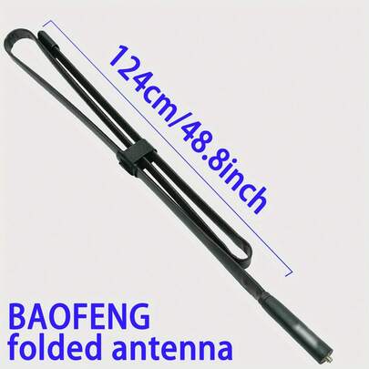 1pc Baofeng Tactical Foldable Antenna, 48.8 Inches, Portable SMA, No Battery Required, Outdoor Communication Equipment, Foldable Antenna, Durable Structure, Excellent Accessory For Outdoor Hunting