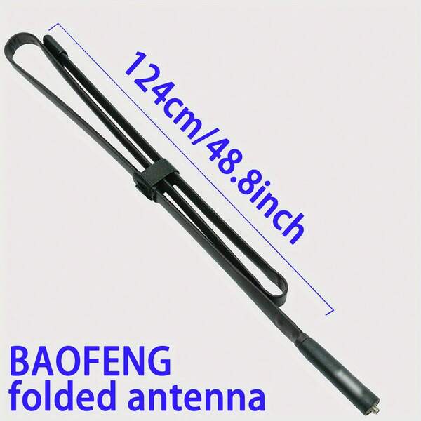 1 pieza Antena táctica plegable Baofeng, 48.8 pulgadas, SMA portátil, sin batería requerida, equipo de comunicación para exteriores, antena plegable, estructura duradera, excelente accesorio para caza al aire libre