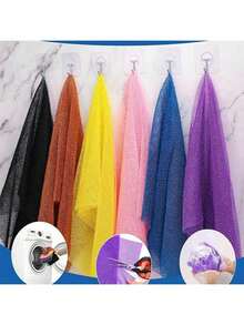 1/3/5个非洲去角质网状沐浴海绵，尼龙浴巾，用于日常肌肤柔滑和去角质的浴巾，网状沐浴球，2/10个去角质沐浴巾，清洁泡沫沐浴球，深度清洁沐浴球，圣诞节，圣诞装饰，圣诞礼物。 - 彩色 - 查看 4