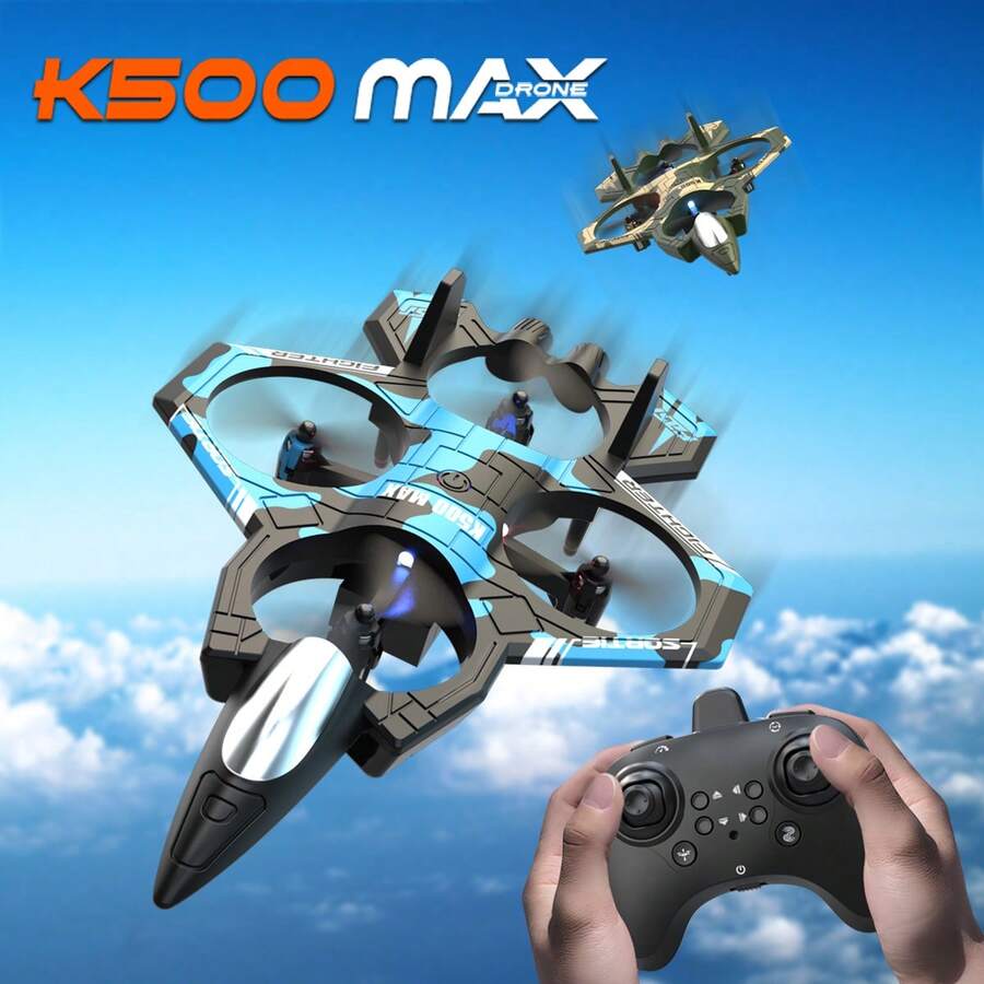 AXNEN K500 MAX 四轴无人机，特技飞行，360°翻转，气压定高，自动悬停，避障，易于操控的滑翔机，适合初学者 - 万圣节/圣诞节礼物