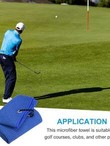 3 Pieces Of Waffle-Weave Golf Towels In Multiple Styles (30cm X 30cm), Golf Club Cleaning Towels