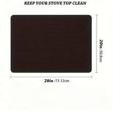 Silicone Stove Top Cover For Electric Stove, 28 X 20 Inch Pyrex Top Stove Top Cover Protector With Raised Ridges For Dish Drying, Black - 黑色 - 查看 2