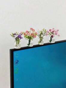 4pcs/Set, 3pcs/Set, Or 1pc [Random Style] Cute Vase Set Desktop Decoration, Decompression Figurine Accessories, Desktop Decorations, Computer Monitor, Office Space Back To School - 彩色 - 查看 12