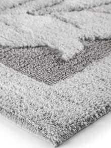 100% Cotton Non-Slip Bath Mat 40x70 Cm – Soft, Absorbent, Machine Washable | Made In Turkey - Black - View 2