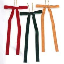 1/12 Pieces Of Vintage Velvet Christmas Bow, Used For Tree Decoration, Rural Crafts And Gifts, Classic Polyester Ribbon Bow, Christmas Valentine's Day Wedding Birthday Vacation Home And Wedding Decorations