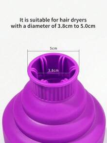 2/1pc Silicone Hair Dryer Diffuser, Universal Hair Dryer Diffuser Attachment In Black & Pink, Adjustable Temperature Resistant Diffuser, Hair Styling Tool Accessories - Multicolor - View 7