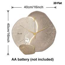 2D Flat 1pc Modern Minimalist Home Decor Wall Clock, Super Quiet Quartz Movement, No Ticking Sound, Silent Decorative Wall Clock Suitable For Living Room, Bedroom And Office, Fashionable Bedroom Wall Clock Decor, Room Decor