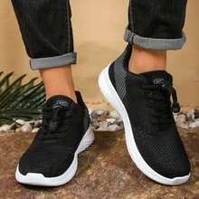 Zapatos de caminar para hombres de primavera y otoño, suela suave, zapatos de viaje antideslizantes, cómodos y transpirables, zapatos de correr para personas de mediana edad y mayores, zapatos ligeros individuales - SA08-Negro - Ver 9