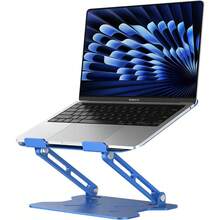 Portable Laptop Stand, Adjustable Folding Laptop Stand For Desk, Laptop Riser For Desk,Computer Notebook Stand Compatible With MacBook Air Pro, ,,(10-16")-Amber Golden - Xanh băng hà - Xem 2