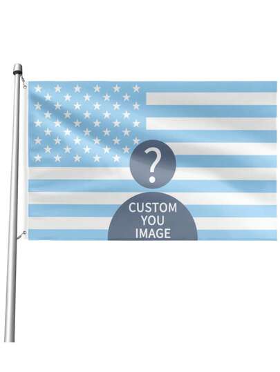 1pc Customized Outdoor Flag In Multiple Sizes, Photo Customized Outdoor Flag, 4th Of July Customized, DIY, Double-Sided Flag, Yard Decor, Outdoor Decor, Home Decor, Suitable For All Seasons, Gift For Family, Personalized Gift, Flag Pole Not Included