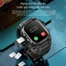 LOKMAT Đồng hồ thông minh APPLLP 7 MAX, màn hình AMOLED 2.06 inch, hỗ trợ thẻ SIM 4G/5G, tương thích với thiết bị Android & iOS, camera độ phân giải cao xoay 180°, dữ liệu di động, Wi-Fi, tải ứng dụng của bên thứ ba, hệ điều hành Android 8.1. - APPLLP 7 MAX - Xem 7