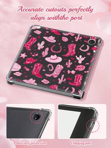 A Charming Pink E-Reader Cover With A Cowboy Theme, Featuring A Classic Design That Is Simple And Easy To Use. Compatible With Kobo Clara Color/BW 2024,Kobo Clara 2E,Kindle10/11 Gen,Kindle Paperwhite 12th Gen 2024, It Is Lightweight And Portable, Making It Ideal For Travel, Bedtime Reading, Or As A Romantic Gift.